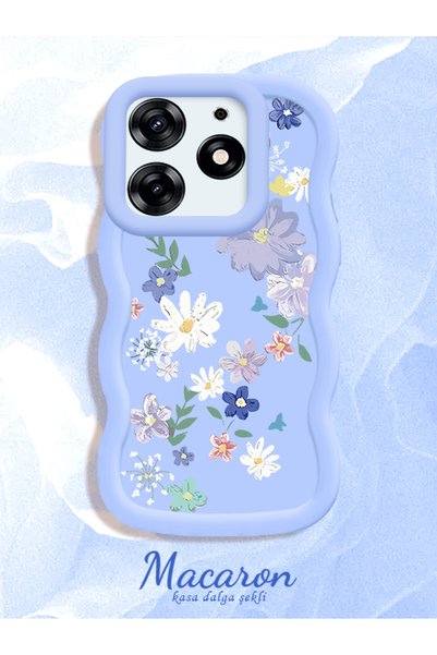 CASEVIBE Tecno Spark 10 Pro Uyumlu Güzel çiçek desenli, dayanıklı silikon tel...