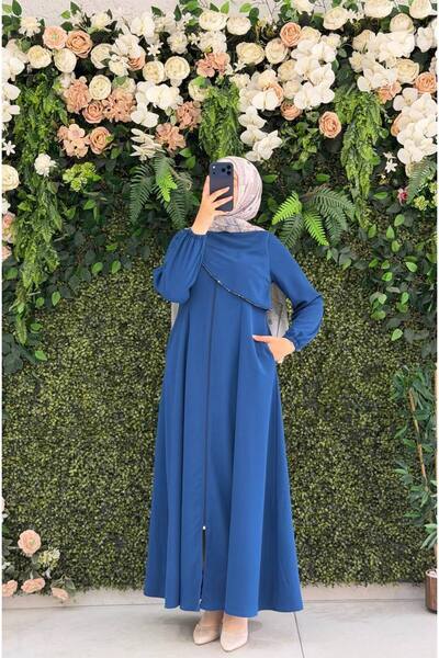Moda Fatma kristal krep Elbise