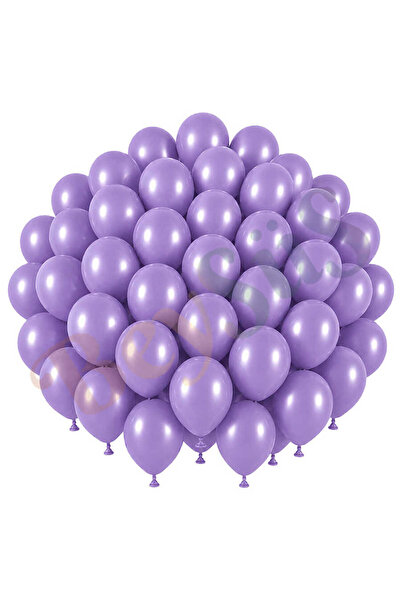 BeySüS Lavender Color Latex Retro Balloon (30 cm) - 50 Pieces