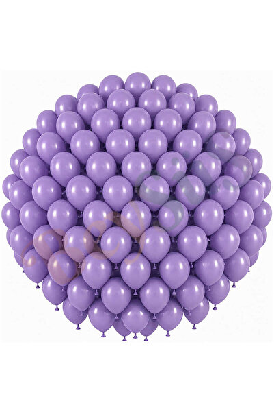 BeySüS Lavender Color Latex Retro Balloon (30 cm) - 100 Pieces