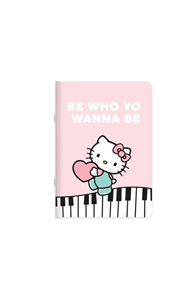 Hello Kitty 18,5*26 40 Yp Çiz. Stickerli Tel Dikişli Defter - Karışık Renkler