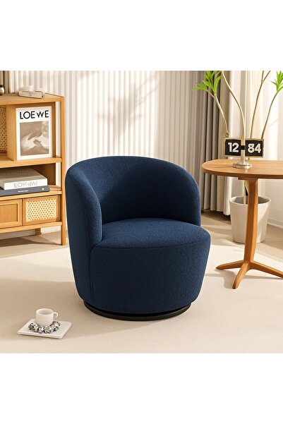 homejoyz Chair Boucle Fabric and Swedish Wood-Mystic Groove-66X52X69 cm