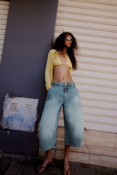 Bershka Slouchy denim bermuda