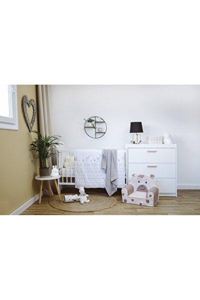 Bubaba Set de lenjerie de pat pentru bebelusi Happy lama – 6 piese – 100% bumbac
