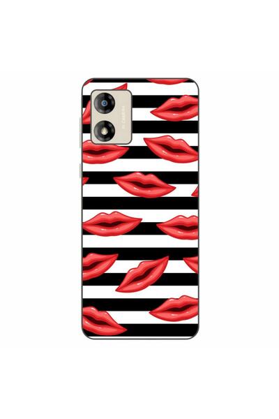 OEM Husa compatibila cu Motorola Moto E13 Silicon Gel Tpu Model Striped Kisses