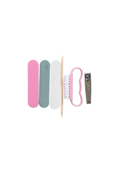 jackie 6-Piece Nail Care Tool Set, Including Nail Clippers, Cleaning Brush, W...