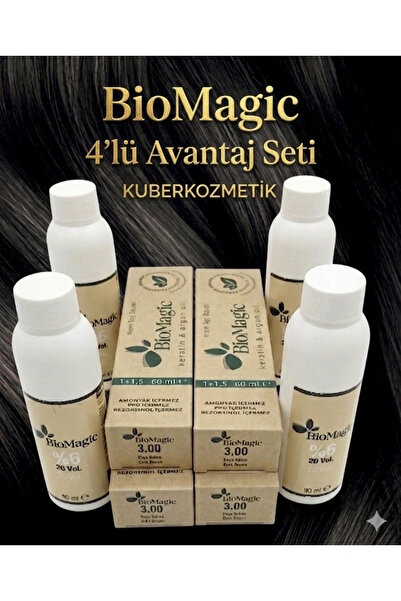 BIOMAGIC 3.00 Koyu Kahve Organik İçerikli Amonyaksız Kalıcı Kokusuz Saç Boyas...