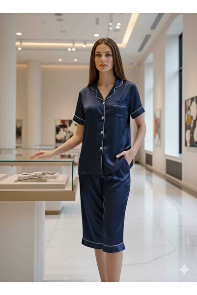 Alsadfine innovations Summer Women's Satin Pajama Set - Sophisticated Style a...