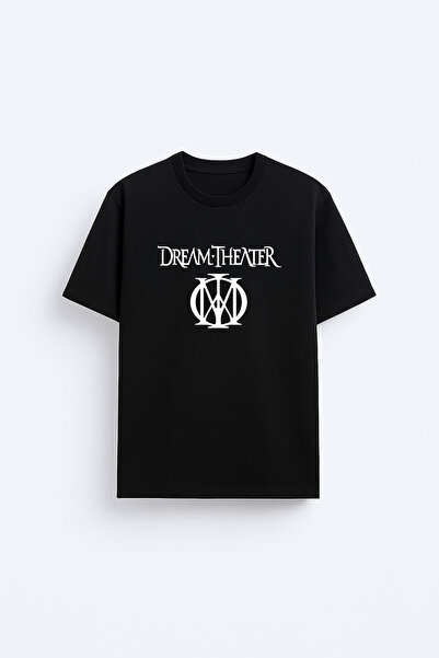 cesita تي شيرت أسود مطبوع عليه Dream Theatre