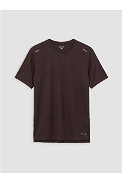 LC Waikiki New Season Plum Crew Neck Men's Sports T-Shirt