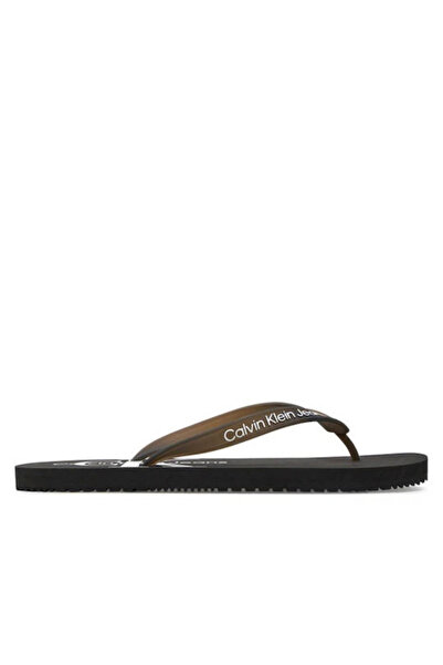 Calvin Klein Ανδρικές Monogram Σαγιονάρες Μαύρες YM0YM00838-BDS