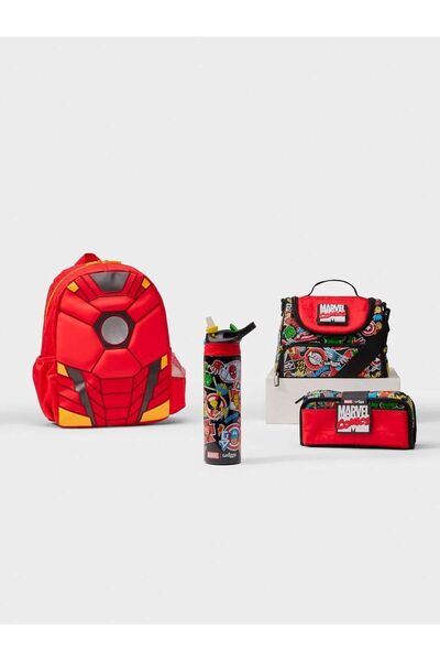 SMIGGLE حقيبة ظهر جونيور هوديد من آيرون مان مكونة من 4 قطع
