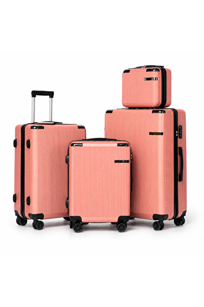 SHOWKOO Luggage Sets, 4PCS (14",20", 24", 28"), Suitcases with Universal Whee...