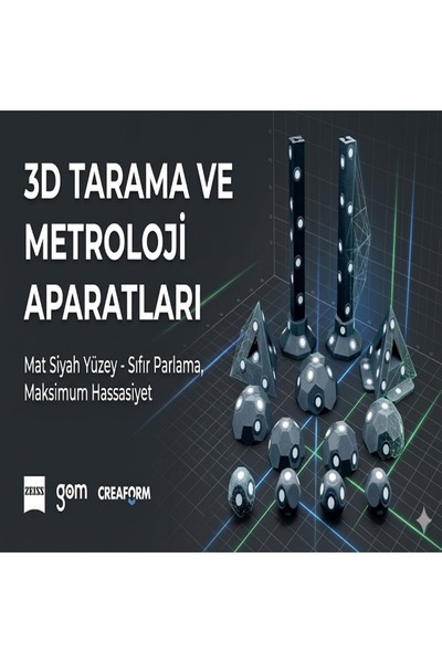 Plasfire 13 Parça 3D Tarama Ekipman Seti - Referans Noktası (Marker) Etiketli...
