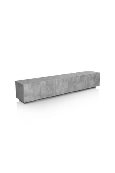 Midas Furniture حامل تلفزيون خشبي 243×44×46 سم رمادي اللون