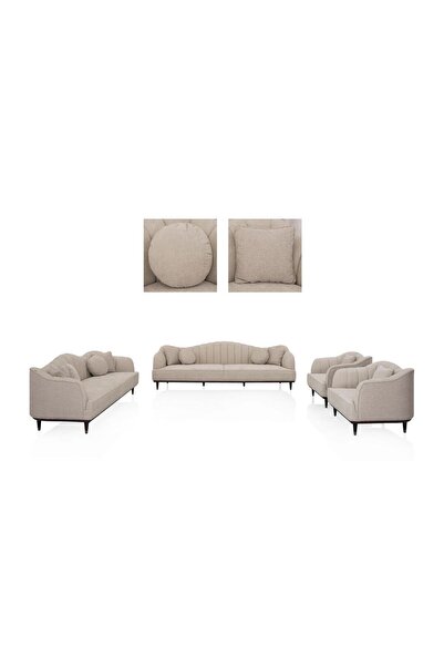 Midas Furniture CHANILLE SOFA SET 4 PCS 281X95X89 CM BEIGE