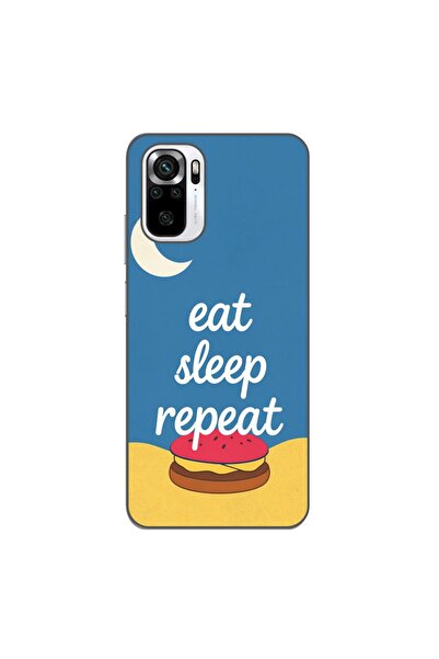 OEM Case compatible with Xiaomi Poco M5s Silicon Gel Tpu Pattern Eat Sleep Re...