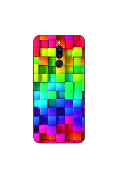 OEM Husa compatibila cu Xiaomi Redmi 8 Silicon Gel Tpu Model Colorful Cubes
