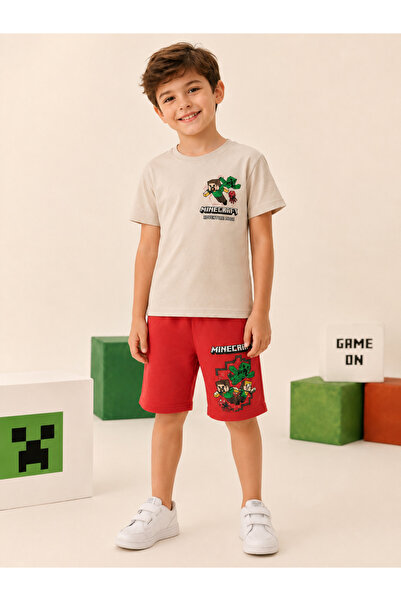 Uğur bebe Licensed Boys' Shorts Set 100% Cotton Summer Short Sleeve T-Shirt S...