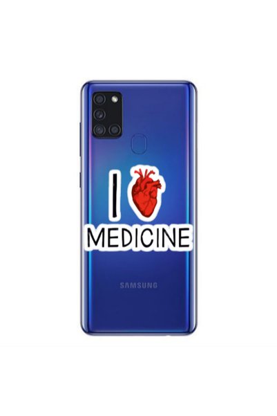 Other Samsung A21S I Love Medicin Transparent Silicone TPU Θήκη