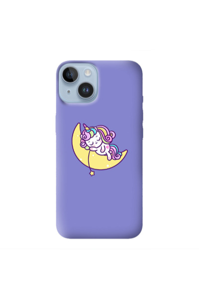 Other Apple iPhone 14 Plus Sleeping horse Purple Colored Silicone TPU Θήκη