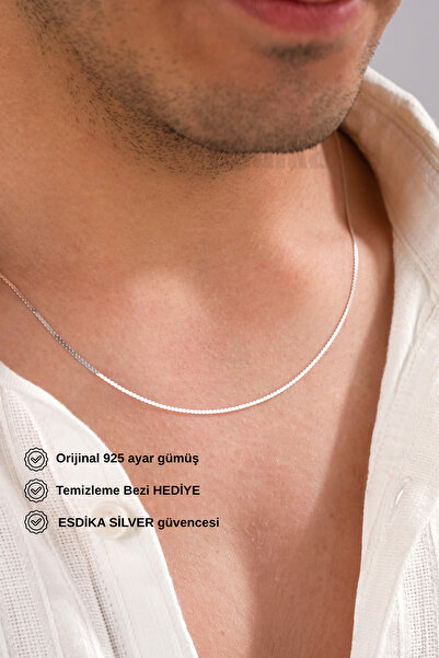 esdika 925 AYAR GÜMÜŞ SELPANTİN KOLYE ZİNCİR • PREMİUM STERLİNG SİLVER • EDGE...