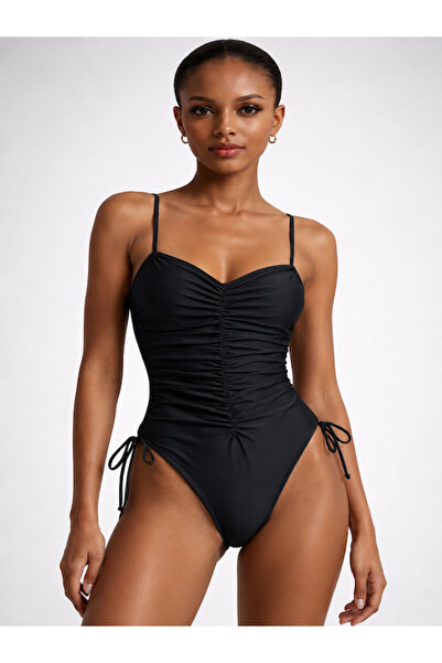 moho One-piece swimsuit, adjustable straps, padded breasts, elegant design, b...