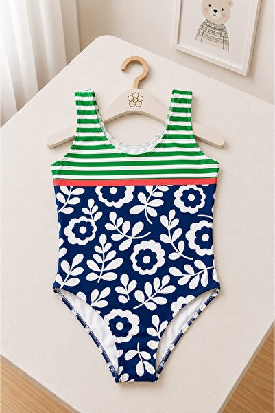 My Kids Wear Kız Çocuk Tatil Yıldızı Tek Parça Mayo 12814