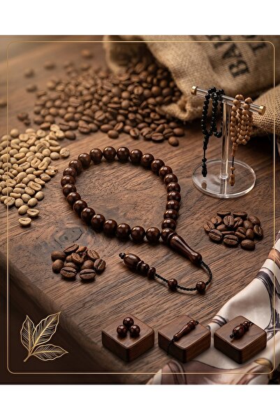 Wolawood Handmade 33-Piece Genuine Coffee Tree Prayer Beads - Special Design ...
