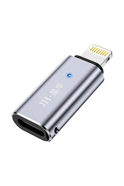 JINGHUA Type-C Dişi - Lightning Erkek OTG Adaptör, PD 27W Hızlı Şarj Destekli...