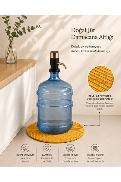 ÖRGÜM Damacana Coaster Bohemian Style Coaster 35X35 cm