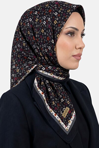hadiora Women's Gray Black Floral Patterned Stitched Writing Pad