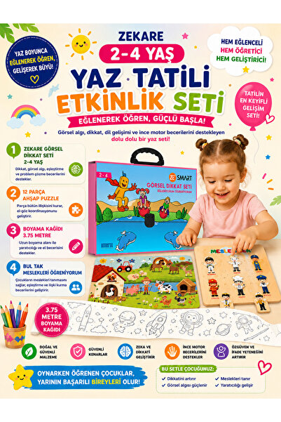 Kontrol Yayıncılık Zekare 2-4 Yaş Yaz Etkinlik Seti