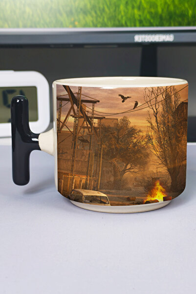 ZipZap Stalker Printed Ceramic Luxury Mug (1 Piece) T-Shaped Special Black Ha...