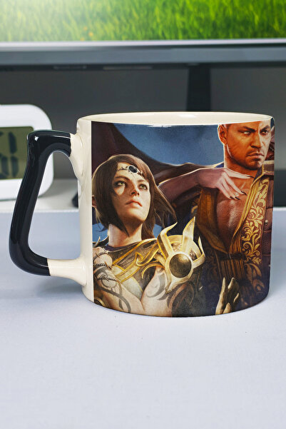 ZipZap Baldur's Gate 3 Printed Ceramic Luxury Mug (1 Piece) Custom Black Hand...