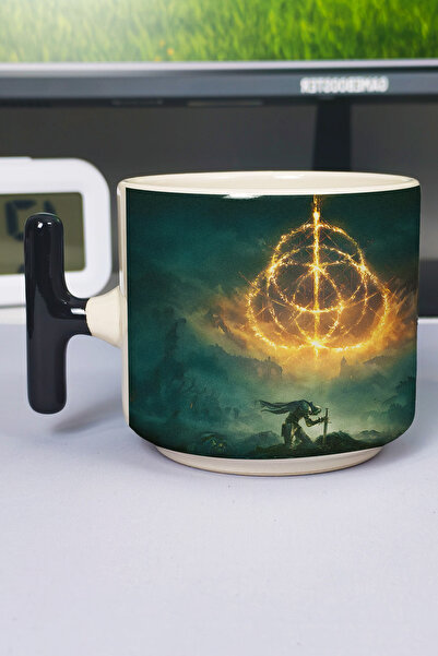 ZipZap Elden Ring Printed Ceramic Luxury Mug (1 Piece) T-Shaped Special Black...