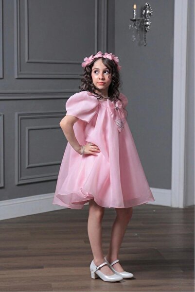 Alesayi_kids العيسائي للاطفال| فستان تركي مع طرحة من7 الى 11 سنة