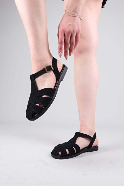 Birikon Seti̇f Closed Toe Sandals Black