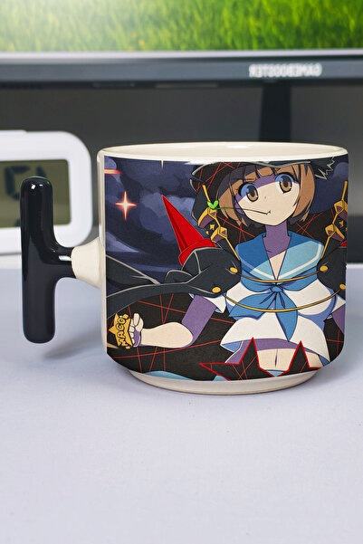 ZipZap Kill La Kill Anime Printed Ceramic Luxury Mug (1 Piece) T-Shaped Speci...