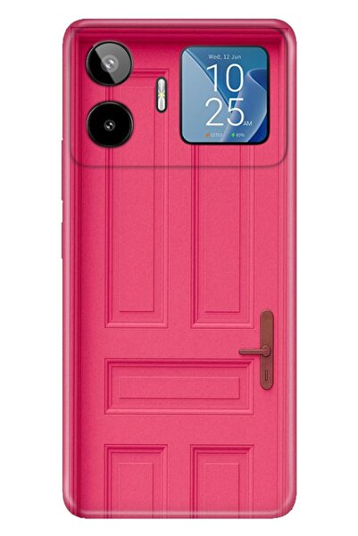 General Mobile GM 26 Pro (G903) Kılıf Pembe Kapı Temalı Desenli Darbe Emici S...