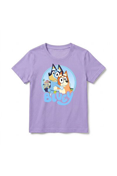 URBANTRENDSTORE Bluey Printed Premium Crew Neck Cotton Short Sleeve Kids and ...