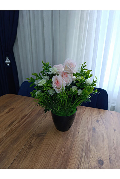 moysahsap party&ahşap Buchet de trandafiri artificiali în ghiveci pentru deco...