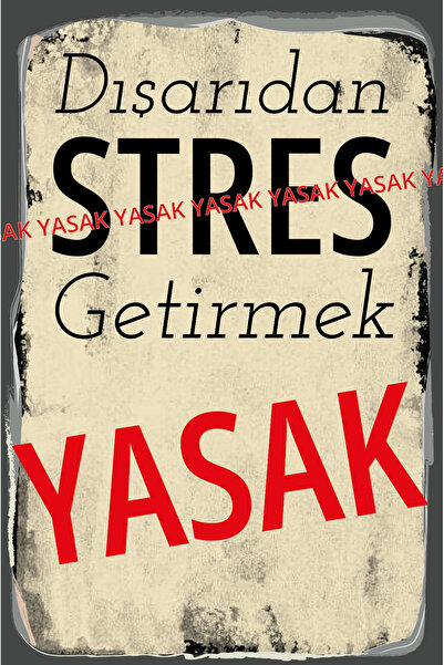 tpkitapevi Retro Vintage 5 mm Ahşap Üzerine Stres Temalı Poster Tablo 20X30 cm