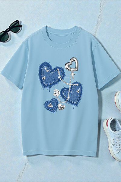 trendypassion Μπλουζάκι Unisex Heart Printed Design
