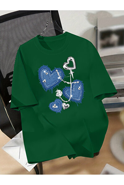 trendypassion Μπλουζάκι Unisex Heart Printed Design