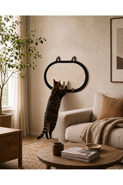 Naspar 100% Organic Jute Rope Stitched Cat Scratching Mat |   Natural, Non-Di...