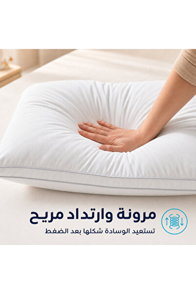 Bleco 1pc Hotel Relax Pillow – Cotton Outer Fabric & Microfiber Filling