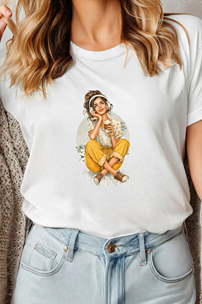 Sarah's Boutique Women's T-shirt – 100% cotton – Music Coffee