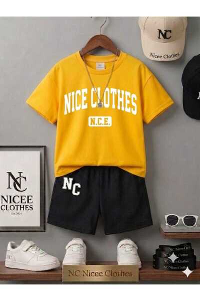 NC Nicee Clothes LETNJA DEČJA MAJICA I KRATKE PANTALONE UNISEKS (BELE LEPE OD...