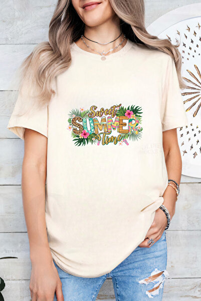 Sarah's Boutique Women's T-shirt – 100% cotton – Tropical Time